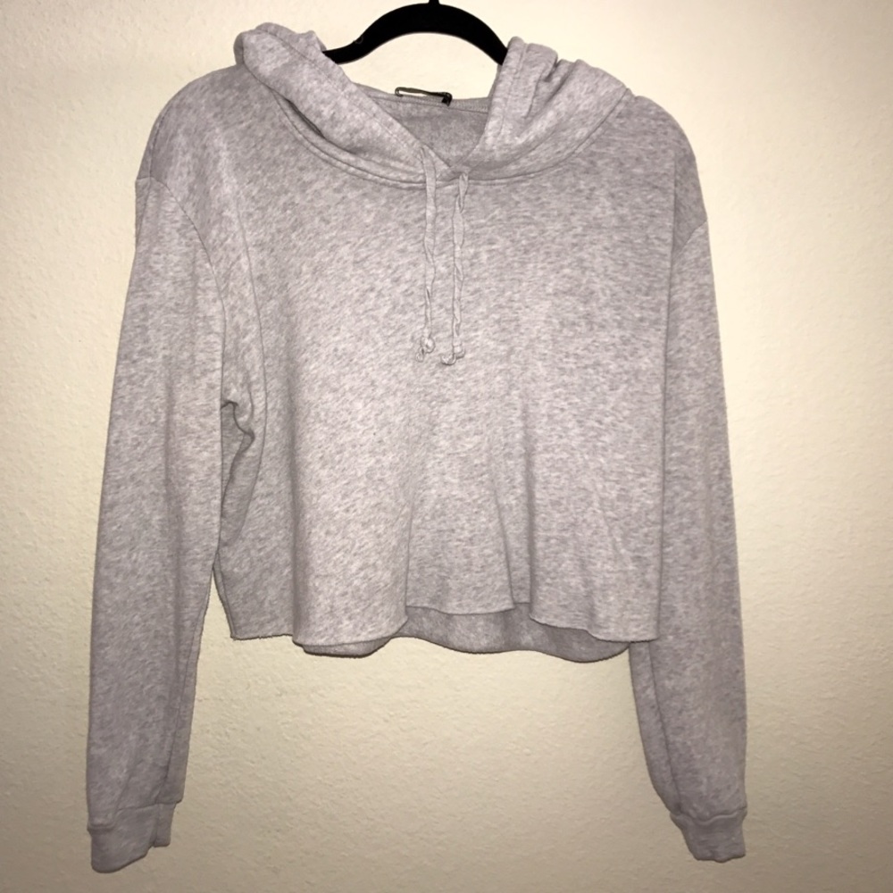 Crop light grey Brandy Melville sweatshirt